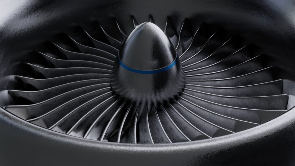 jet Engine with dark background
