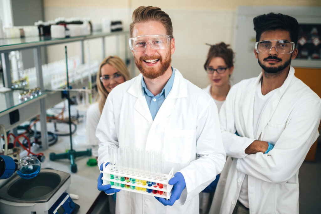 Scientist working at the laboratory